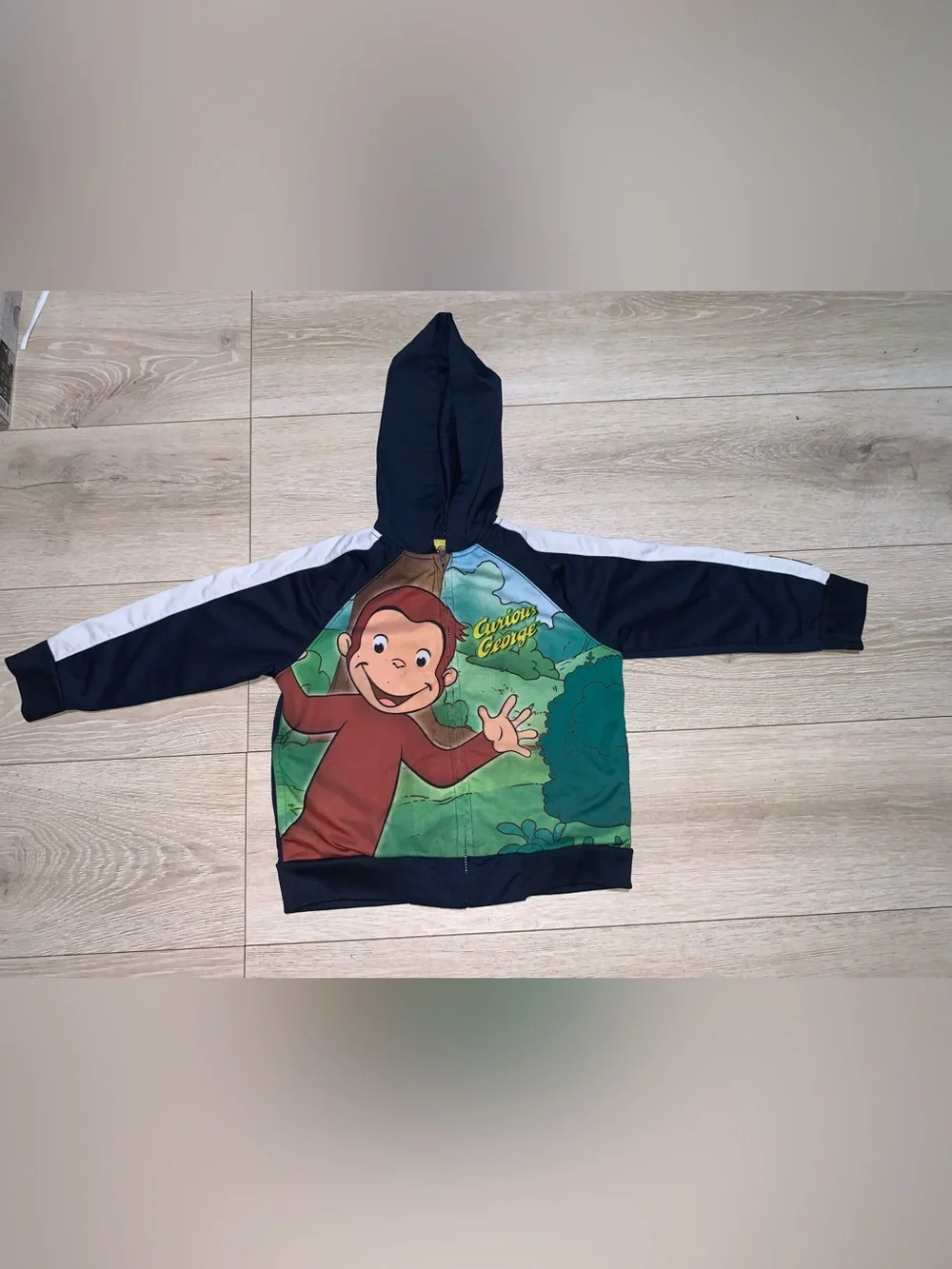 Vintage Curious George Full-Zip Hoodie Size: 4T